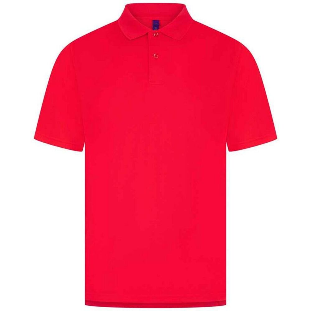 Henbury Mens Pique Polo Shirt / Red